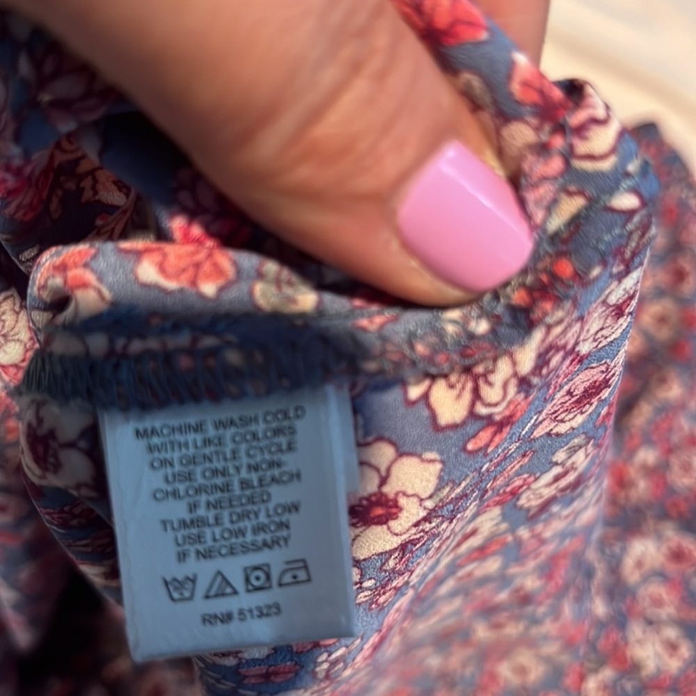 CeCe Bloom Print Ruffle Top - Picture 5 of 5